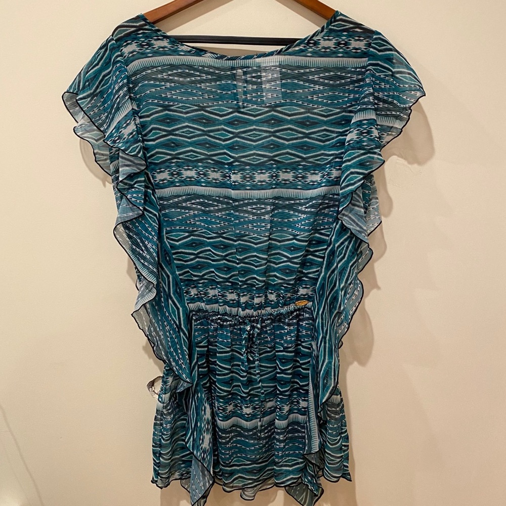 Jessica Simpson coverup Sz small blue and green